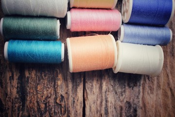 Bobbins colorful threads