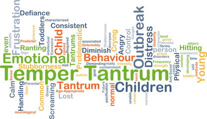 Temper tantrum background concept