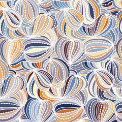 Fototapeta premium Vector floral background of drawn lines