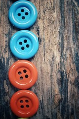 Colorful sewing buttons