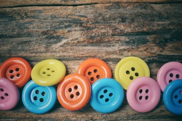 Colorful sewing buttons