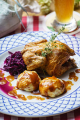 roasted chicken with potatoes