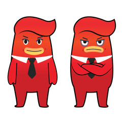 Red monster cartoon character