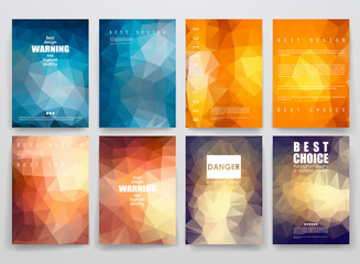 Set of brochures in poligonal style