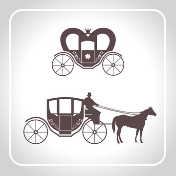  carriage with horse