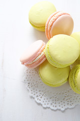 Sweet green and pink macaroon