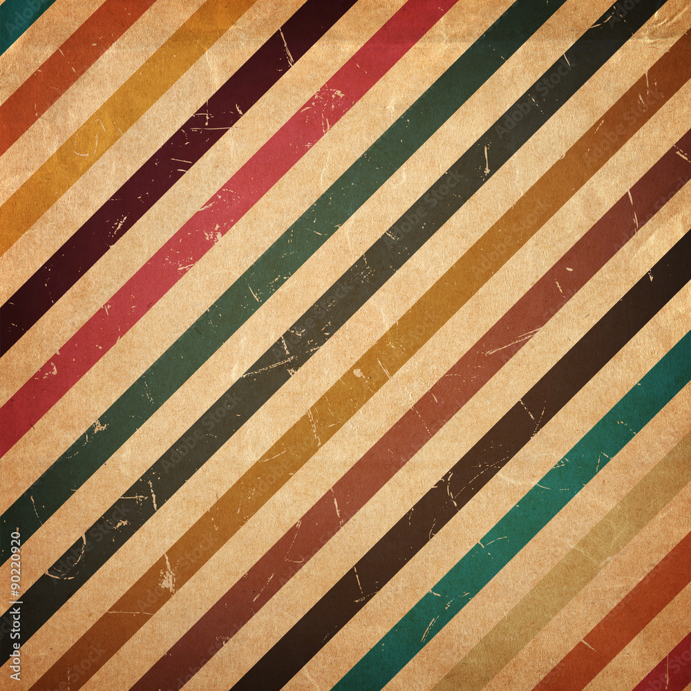 Wall mural retro stripe pattern vintage background