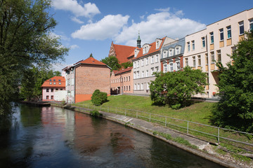 Fototapeta na wymiar City of Bydgoszcz Along River Brda