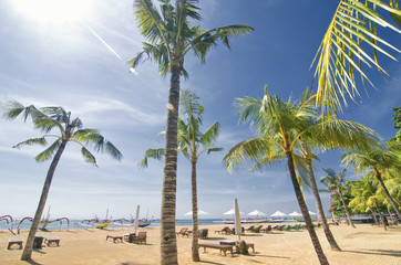 Beautiful Sanur beach on Bali, Indonesia