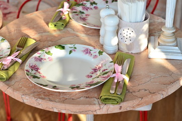 Table setting for celebration