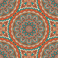 Ethnic floral seamless pattern