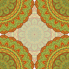 Ethnic floral seamless pattern