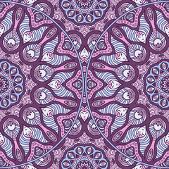 Ethnic floral seamless pattern