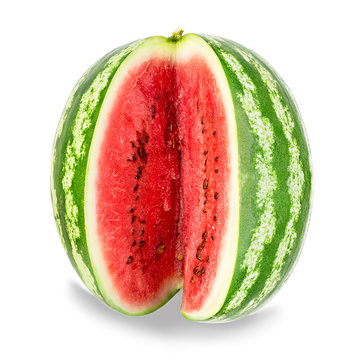 watermelon close-up isolated on a white background