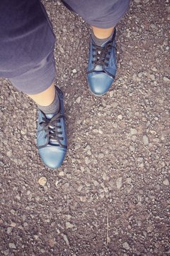 Selfie of sneakers