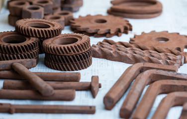Tools made from chocolate. 
