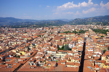 Fototapeta na wymiar Aerial view of the Florence, Italy