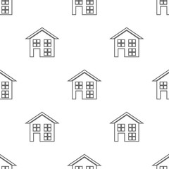 seamless pattern with building