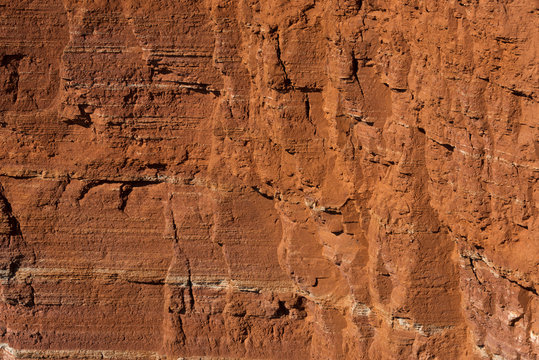 texture of red sandstone cliffs at heligoland