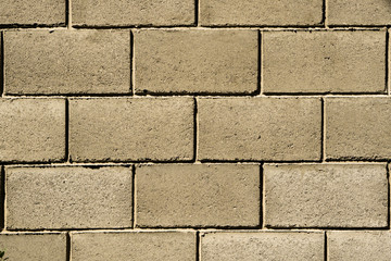 Texture of yellow cream brick wall