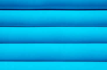 Texture of blue inflated water mattress