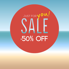 Summer sale with percentage