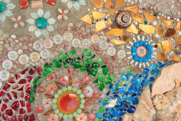 Background made of beautiful jewelry and chinaware