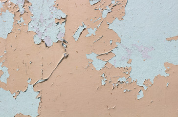 Old wooden wall covered with paint