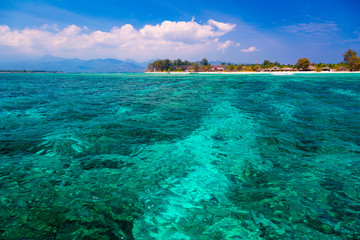 Tropical lagoon at sunny day