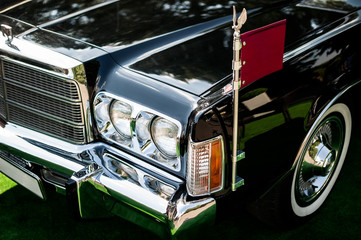 Naklejka premium Retro car front view