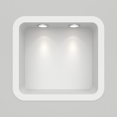 Boutique in the top wall with light sources