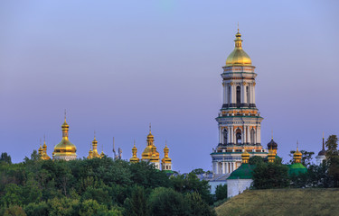 Fototapeta na wymiar Kiev Pechersk Lavra at Sunset in Ukraine