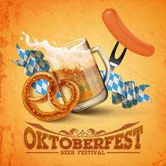 oktoberfest beer festival - obrazy, fototapety, plakaty