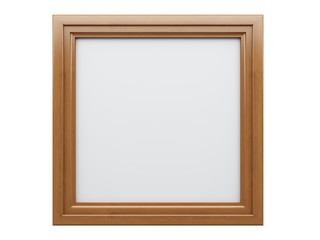 Realistic picture frame isolated on white background.