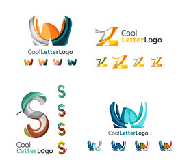 Letter business emblem collection