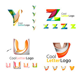 Letter business emblem collection