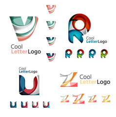 Letter business emblem collection