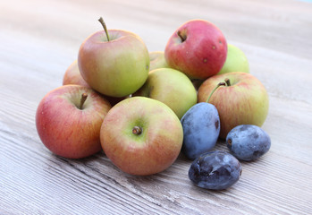 Apples and plums