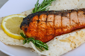 Grilled salmon