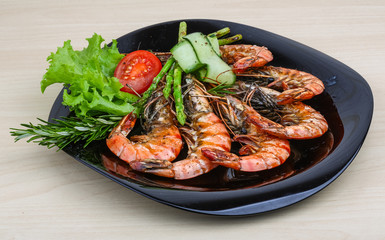 Grilled prawns