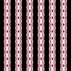 Repeated red and white textile pattern