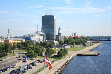 Riga the port quay