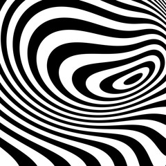 Black and white abstract striped background. Optical Art. © Login