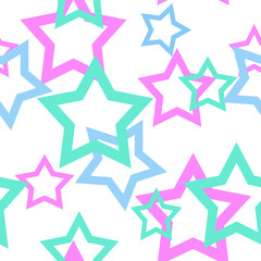 Seamless pattern with stars background