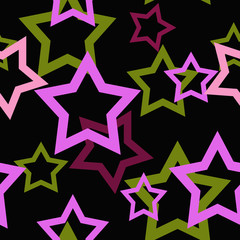 Seamless pattern with stars background