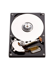 Hard disk isolated on a white background.