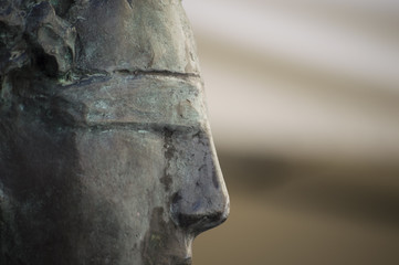 bronza statue close up
