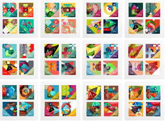 Obraz premium Set of square shaped banners or background layouts