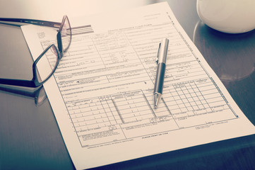Health insurance claim for on desk