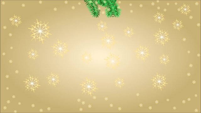 Animation of illustration Merry Christmas frame of the branches Christmas tree with ribbon and pine cones 